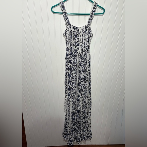 NWT Rue21 Floral Maxi Dress in Navy and White| Size Small - Picture 1 of 8